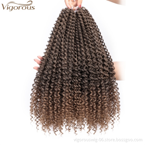 Vigorous 18 Inches 22 Strands/pack Passion Twist Hair Long Ombre Crochet Hair Synthetic Pre looped Fluffy Twists Braiding Hair